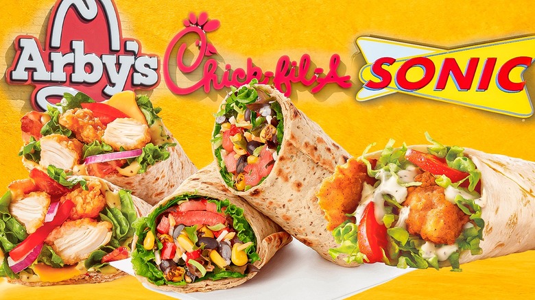 A collection of chicken snack wraps