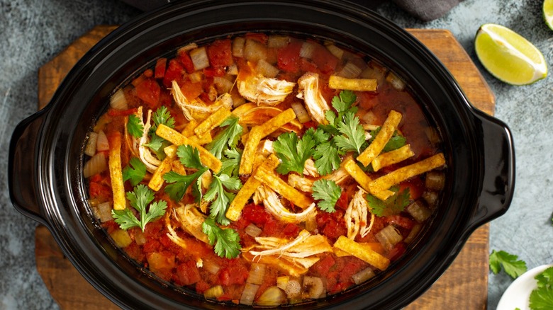 A slow cooker meal