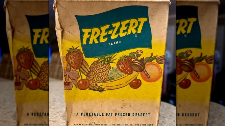 A box of Fre-Zert sits on a kitchen counter.