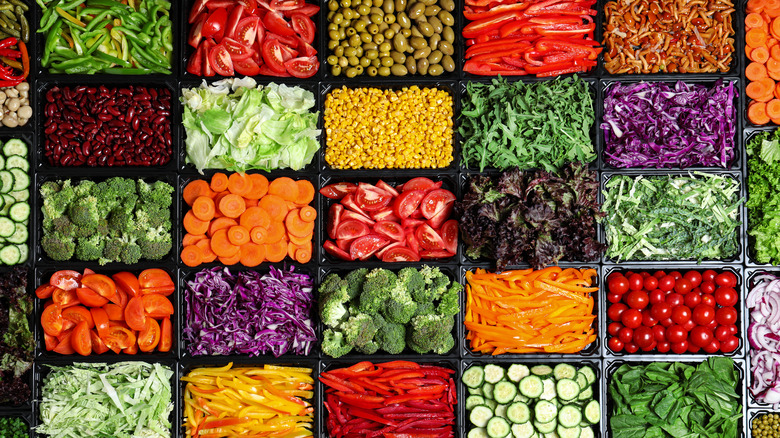 Colorful salad bar
