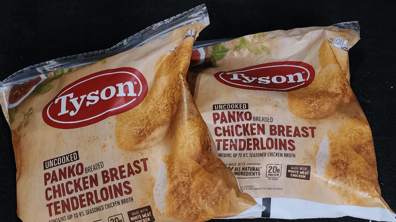 Two packages of Tyson Panko Breaded Chicken Breast Tenderloins purchased at Costco