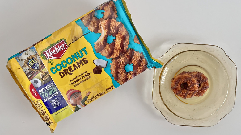 Fudge Cookies Coconut Dreams on a small plate