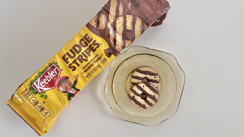 Original Fudge Stripes Cookies on plate