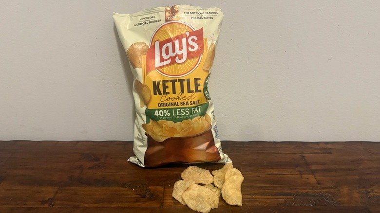 Lay's kettle-cooked chips on table