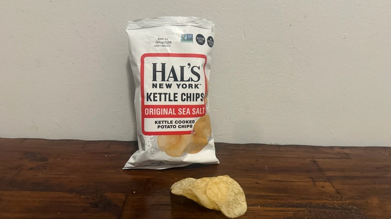 bag of Hal's New York kettle chips
