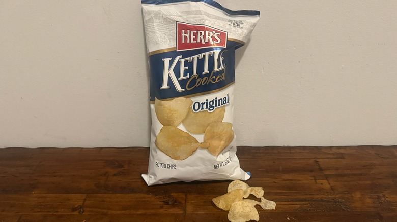 bag of Herr's kettle cooked potato chips