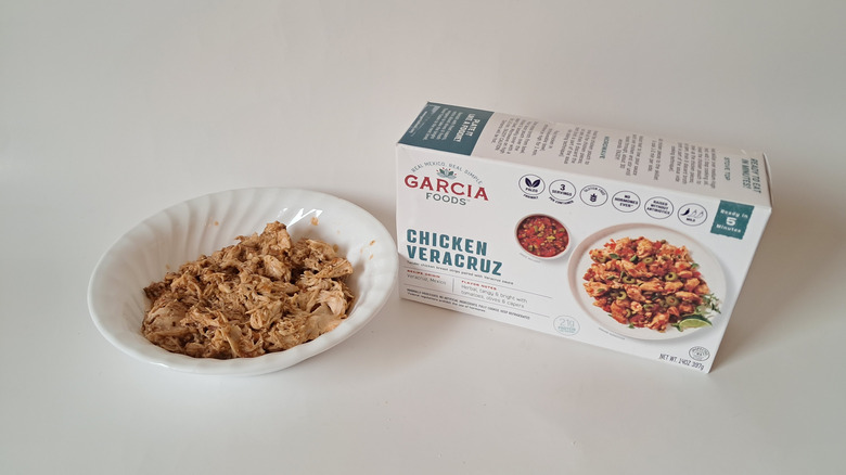 Bowl of shredded chicken