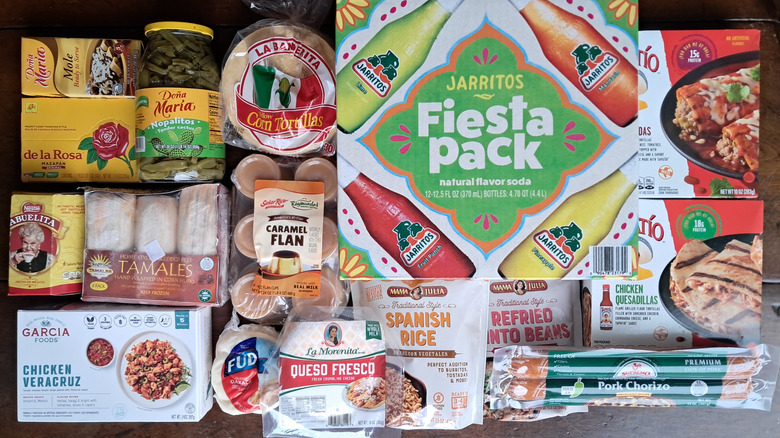 Packages of Mexican food