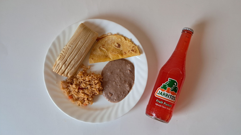 plate with rice and beans