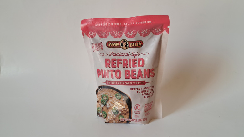 Sachet of refried beans