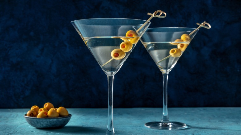 Martinis with olives