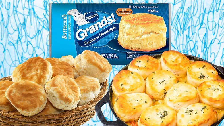 Pillsbury biscuits with baked biscuits