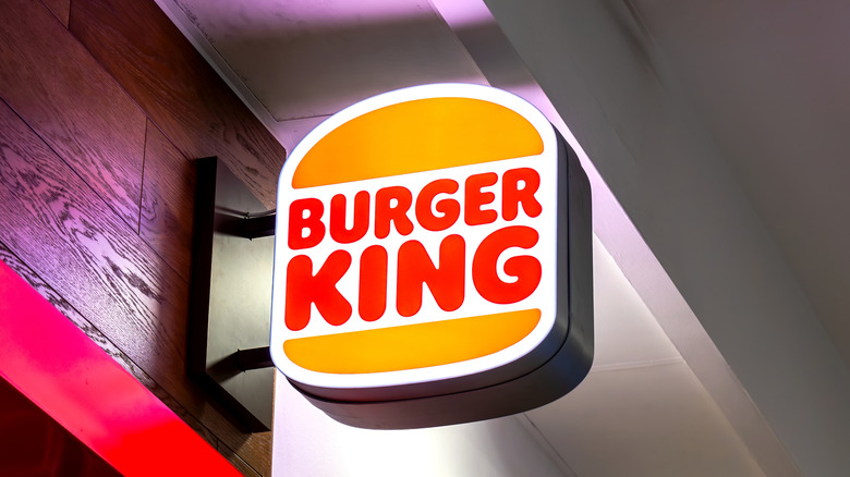 A Burger King sign