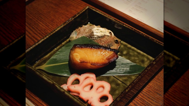 Dish from Hayakawa sushi restaurant in Atlanta