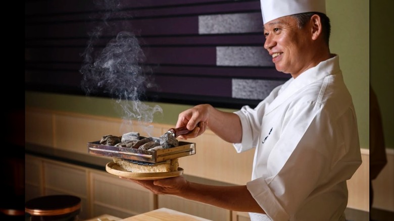 Chef at Yoshino preparing food for customers