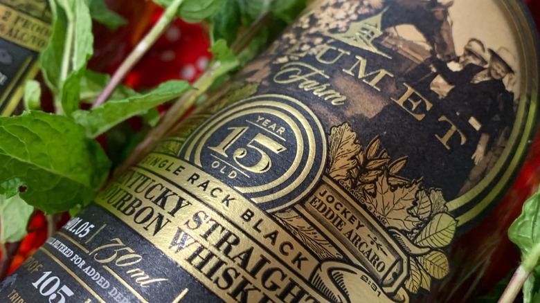 Close-up on label of Calumet 15-year-old