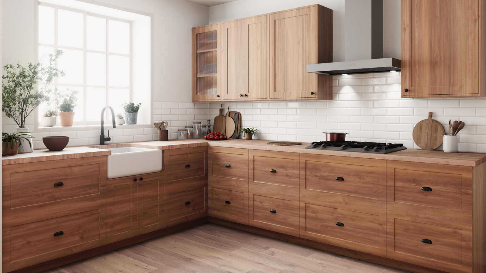 12 Paint Shades That Look Gorgeous In Warm Wood Kitchens