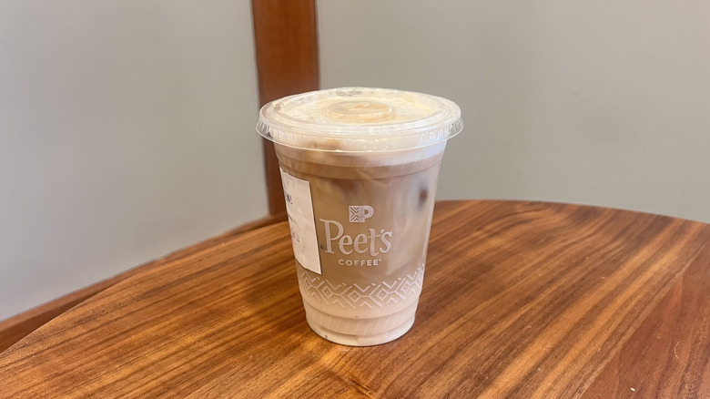 Iced Caramel Latte on a table