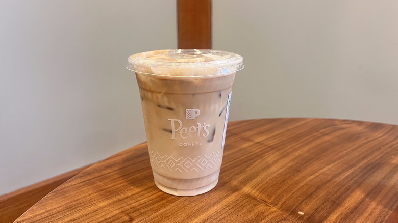 Iced Lavender Vanilla Latte on a table