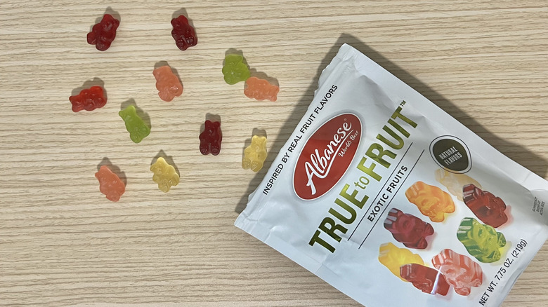 Albanese True to Fruit exotic fruit gummy bears.
