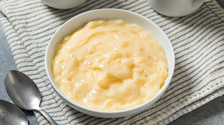 Bowl of tapioca pudding
