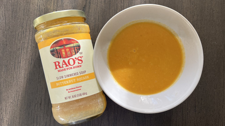 Rao's butternut squash soup in a bowl.