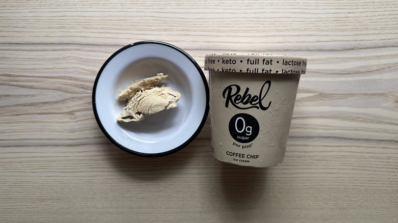Rebel Coffee Chip ice cream in white bowl