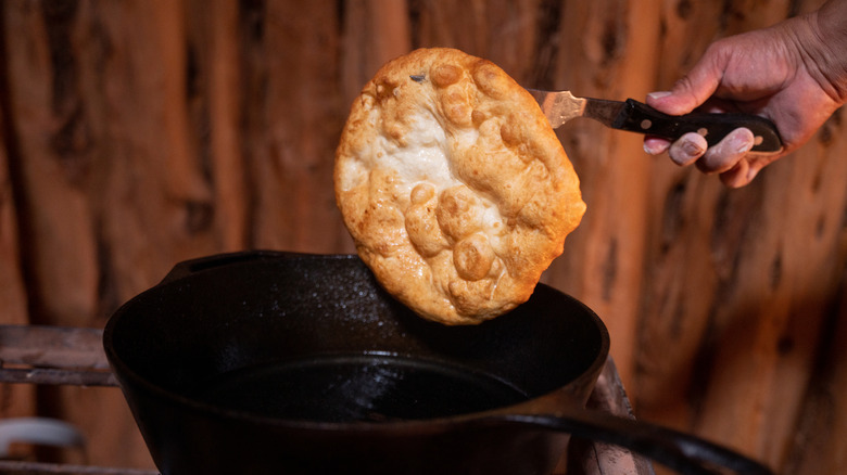 Fry bread for Navajo tacos