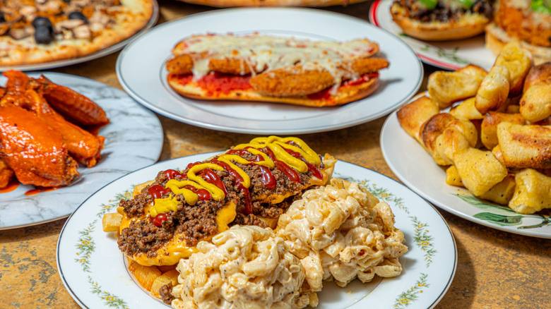 Assorted regional American dishes