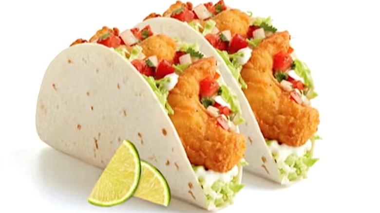 Del Taco jumbo shrimp tacos