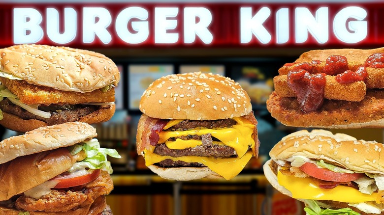 Burger King sandwiches on tray