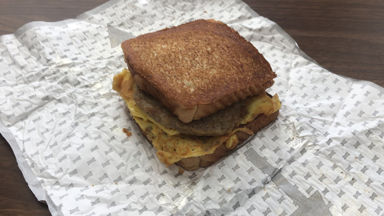 Sonic Sausage Breakfast Toaster on wrapper