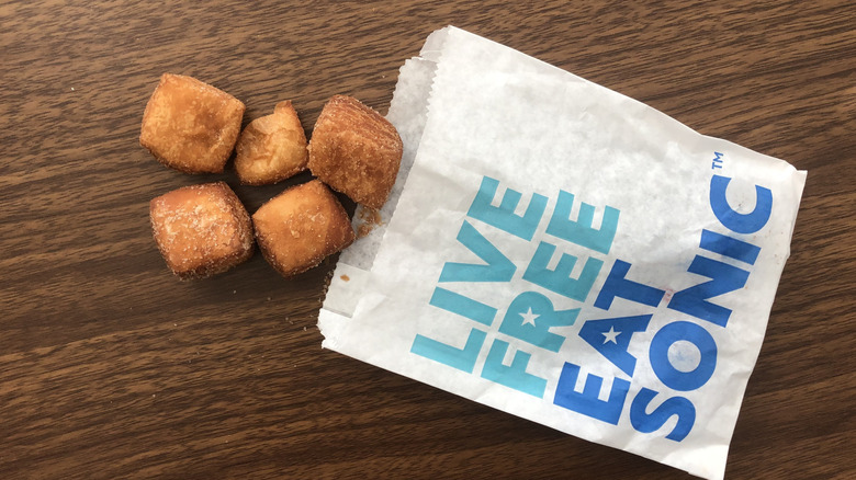 Sonic salted caramel toffee croissant bites in wrapper