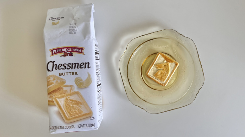 Pepperidge Farm Chessmen Butter Cookie package on a table