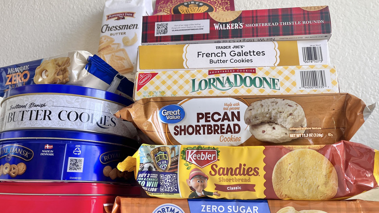 Close up of different cookie packages