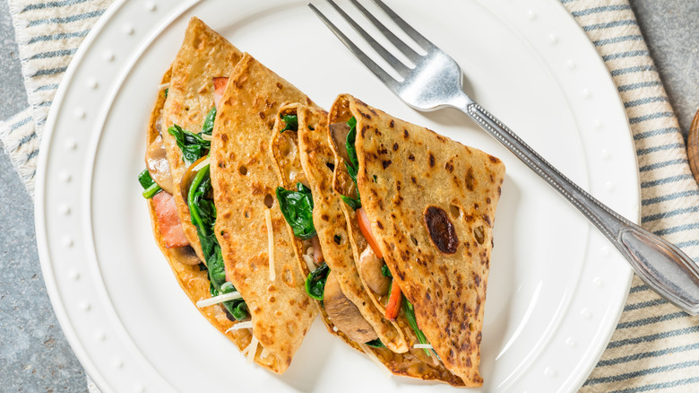 Savory crepes with fillings