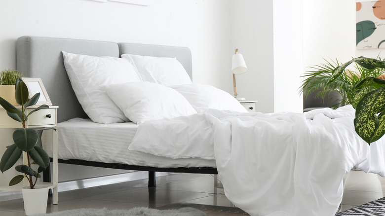 fresh linens white bed