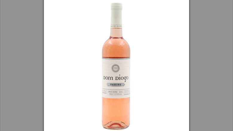 bottle of rose wine