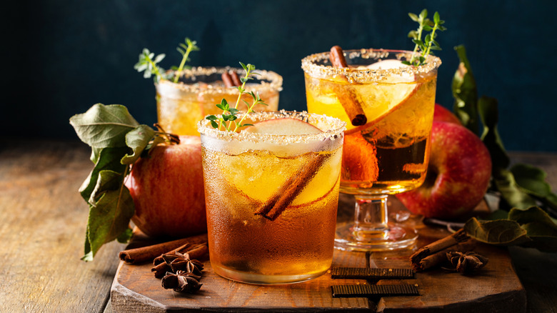 Margarita with thyme sprigs