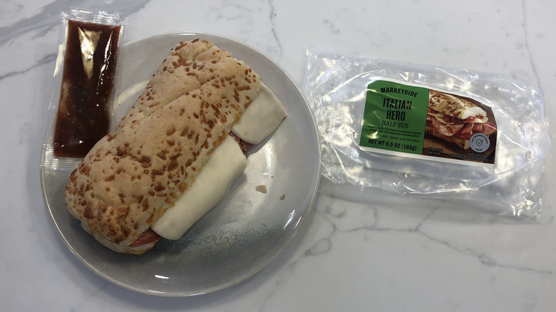 Marketside Italian hero sub on a plate.