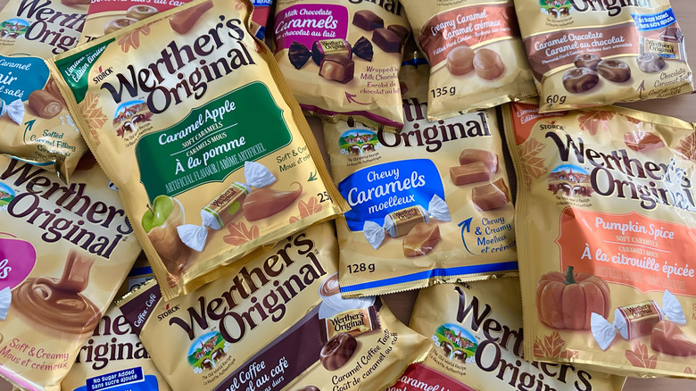 Assorted bags of Werther's Original