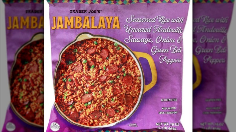 Trader Joe's jambalaya product shot in bag.