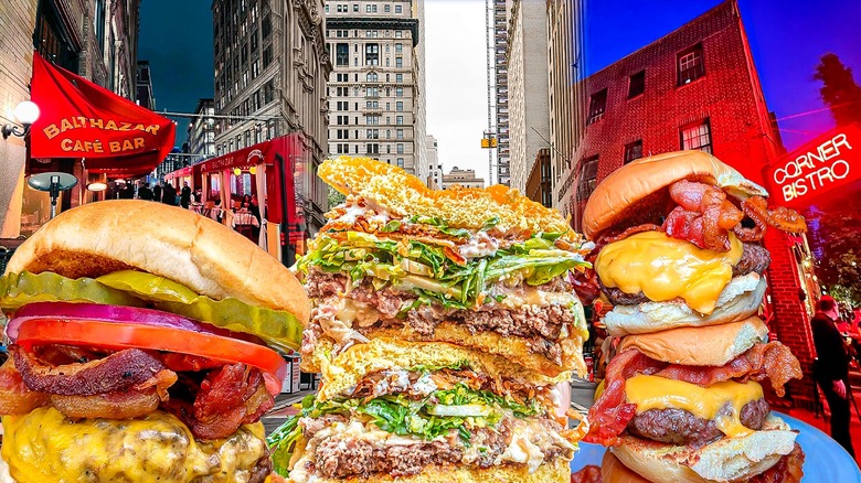 NYC buildings and burgers