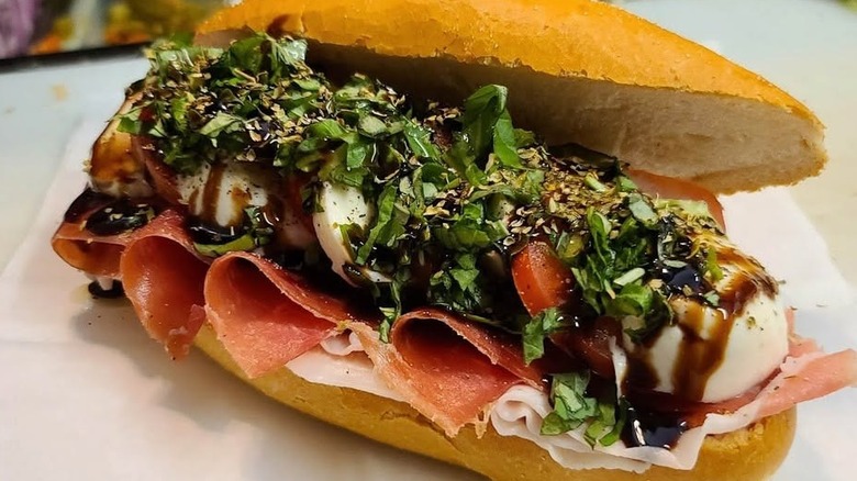Loaded sandwich from Eastside Market Italian Deli