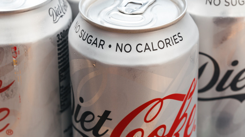 cans of Diet Coke 