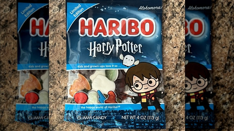 A bag of Harry Potter Haribo candy