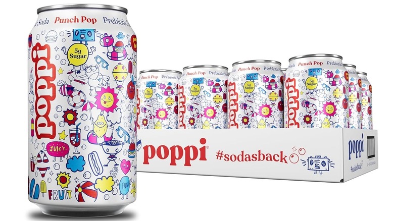 Poppi Punch Pop can and 12 pack