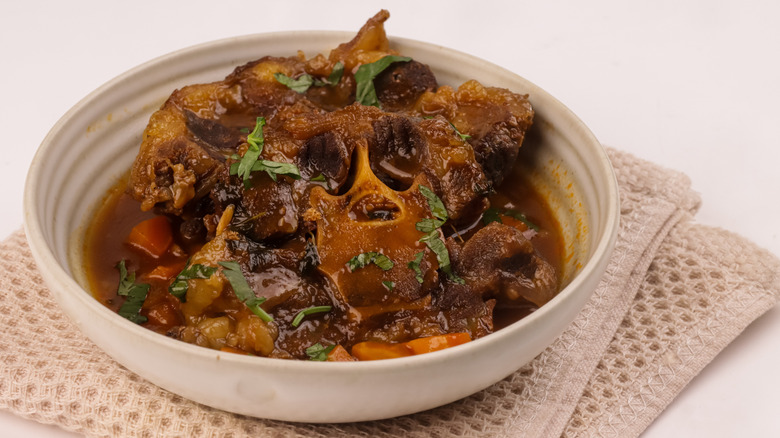 A bowl of oxtail stew