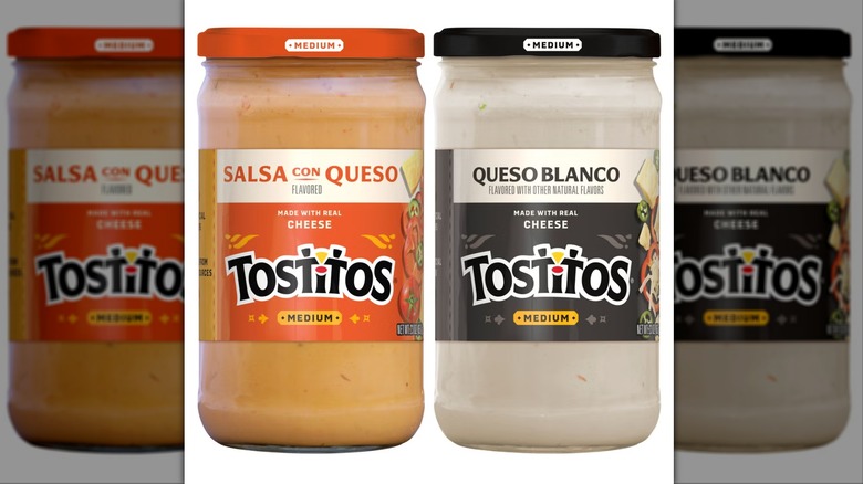Tostitos Queso Variety Pack on white background