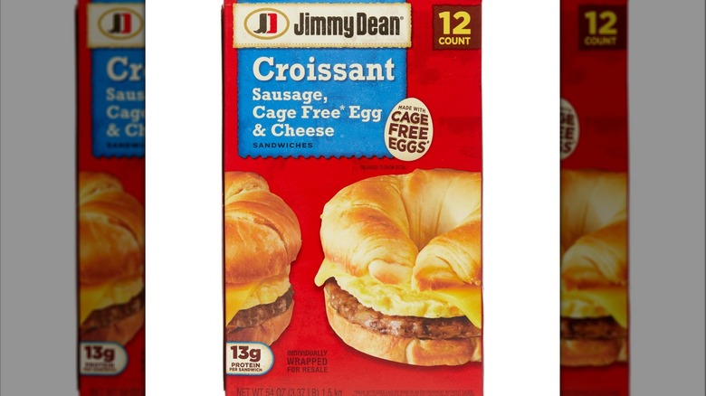 A package of Jimmy Dean Croissant Sandwich